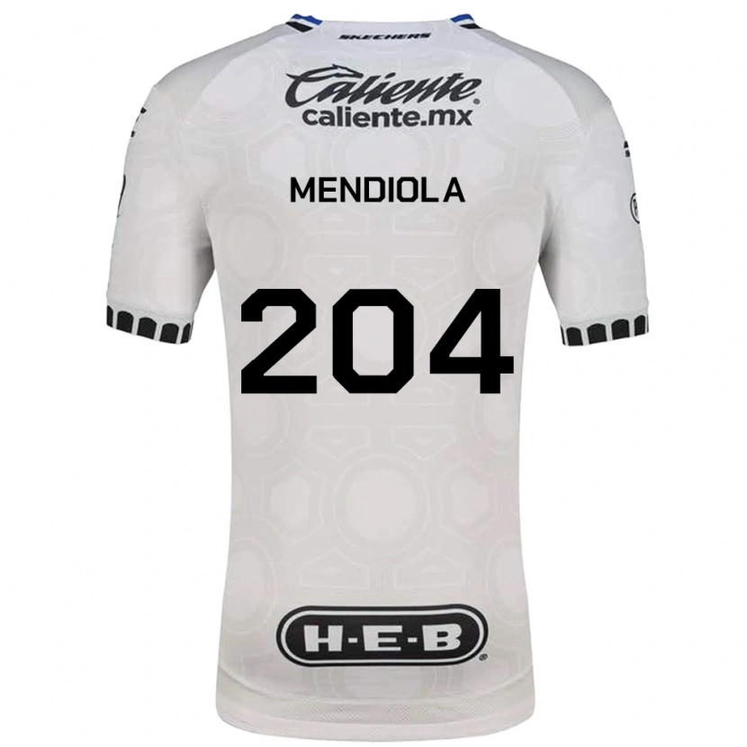 Danxen Mænd Carlos Mendiola #204 Hvid Sort Blå Hjemmebane Spillertrøjer 2026/27 Trøje T-Shirt