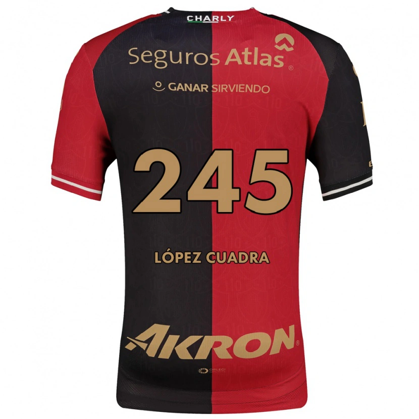 Danxen Mænd Roberto López Cuadra #245 Rød Sort Brun Hjemmebane Spillertrøjer 2026/27 Trøje T-Shirt