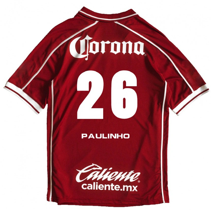 Danxen Mænd Paulinho #26 Hvid Rød Hjemmebane Spillertrøjer 2026/27 Trøje T-Shirt