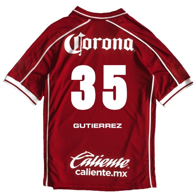 Danxen Mænd Érick Gutiérrez #35 Hvid Rød Hjemmebane Spillertrøjer 2026/27 Trøje T-Shirt