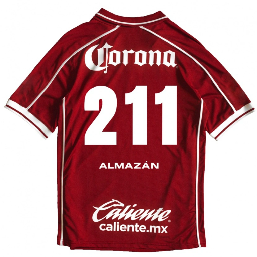 Danxen Mænd Fernando Almazán #211 Hvid Rød Hjemmebane Spillertrøjer 2026/27 Trøje T-Shirt