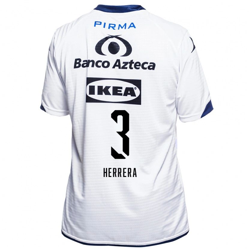 Danxen Mænd Alberto Herrera #3 Hvid Sort Blå Hjemmebane Spillertrøjer 2026/27 Trøje T-Shirt