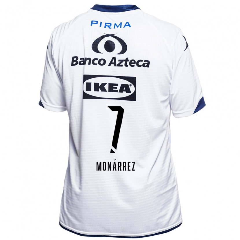Danxen Mænd Fernando Monárrez #7 Hvid Sort Blå Hjemmebane Spillertrøjer 2026/27 Trøje T-Shirt