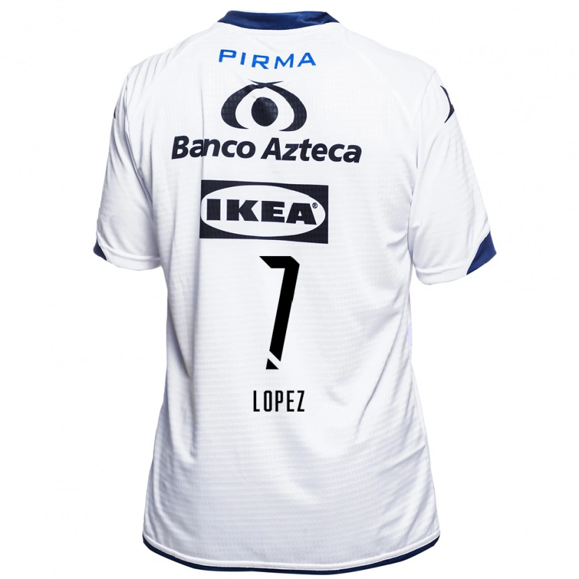Danxen Mænd Viridiana López #7 Hvid Sort Blå Hjemmebane Spillertrøjer 2026/27 Trøje T-Shirt