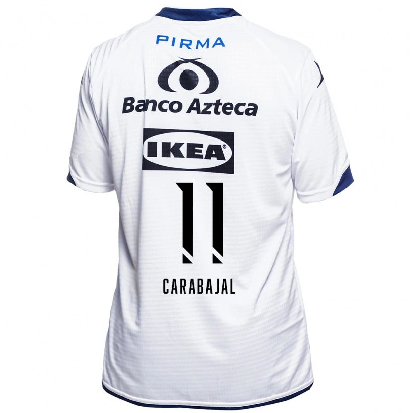 Danxen Mænd Gabriel Carabajal #11 Hvid Sort Blå Hjemmebane Spillertrøjer 2026/27 Trøje T-Shirt