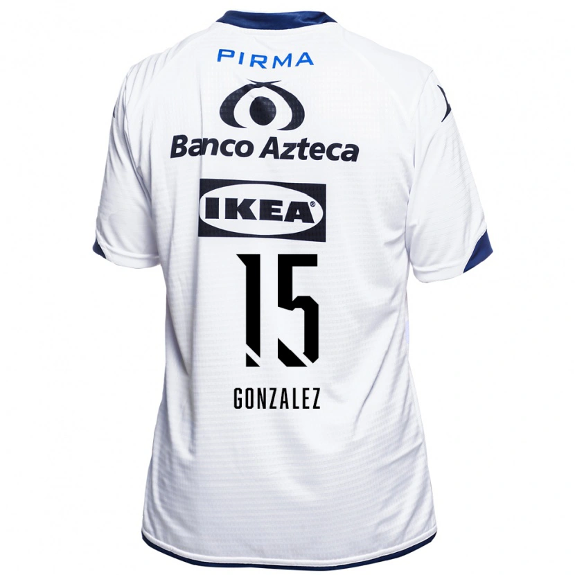 Danxen Mænd Jaqueline González #15 Hvid Sort Blå Hjemmebane Spillertrøjer 2026/27 Trøje T-Shirt