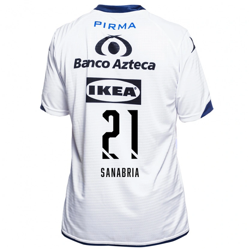 Danxen Mænd Sergio Sanabria #21 Hvid Sort Blå Hjemmebane Spillertrøjer 2026/27 Trøje T-Shirt