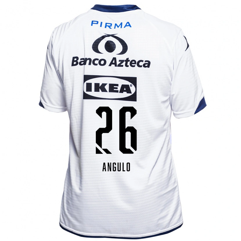 Danxen Mænd Brayan Angulo #26 Hvid Sort Blå Hjemmebane Spillertrøjer 2026/27 Trøje T-Shirt