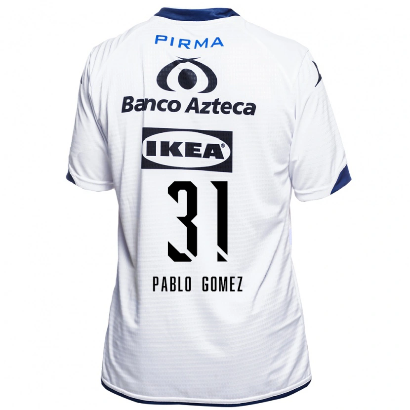 Danxen Mænd Juan Pablo Gómez #31 Hvid Sort Blå Hjemmebane Spillertrøjer 2026/27 Trøje T-Shirt