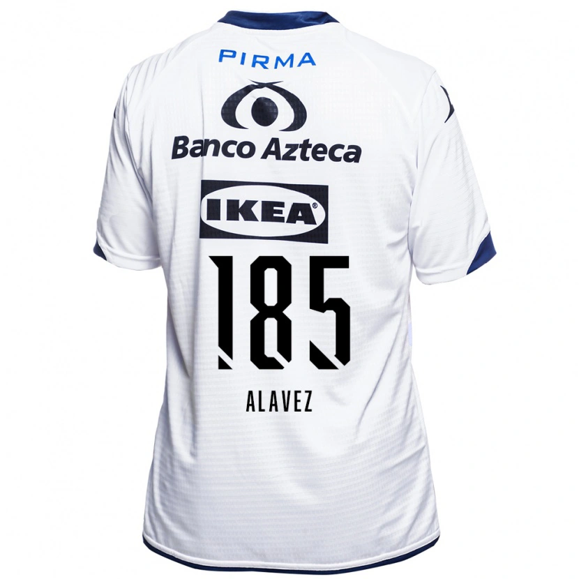 Danxen Mænd Brian Alavez #185 Hvid Sort Blå Hjemmebane Spillertrøjer 2026/27 Trøje T-Shirt