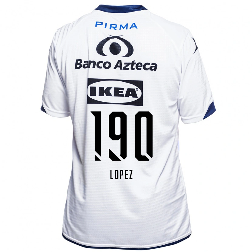 Danxen Mænd Josué López #190 Hvid Sort Blå Hjemmebane Spillertrøjer 2026/27 Trøje T-Shirt
