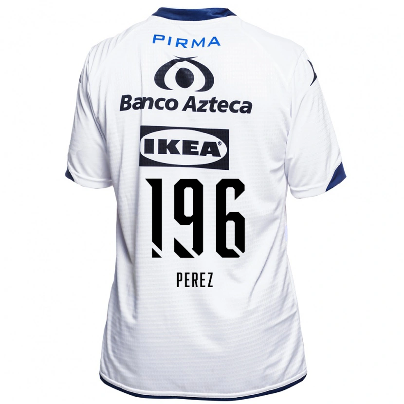 Danxen Mænd Arez Pérez #196 Hvid Sort Blå Hjemmebane Spillertrøjer 2026/27 Trøje T-Shirt