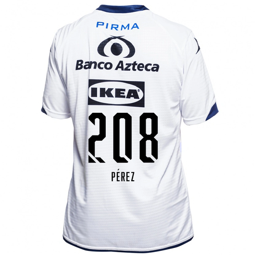 Danxen Mænd Osvaldo Pérez #208 Hvid Sort Blå Hjemmebane Spillertrøjer 2026/27 Trøje T-Shirt