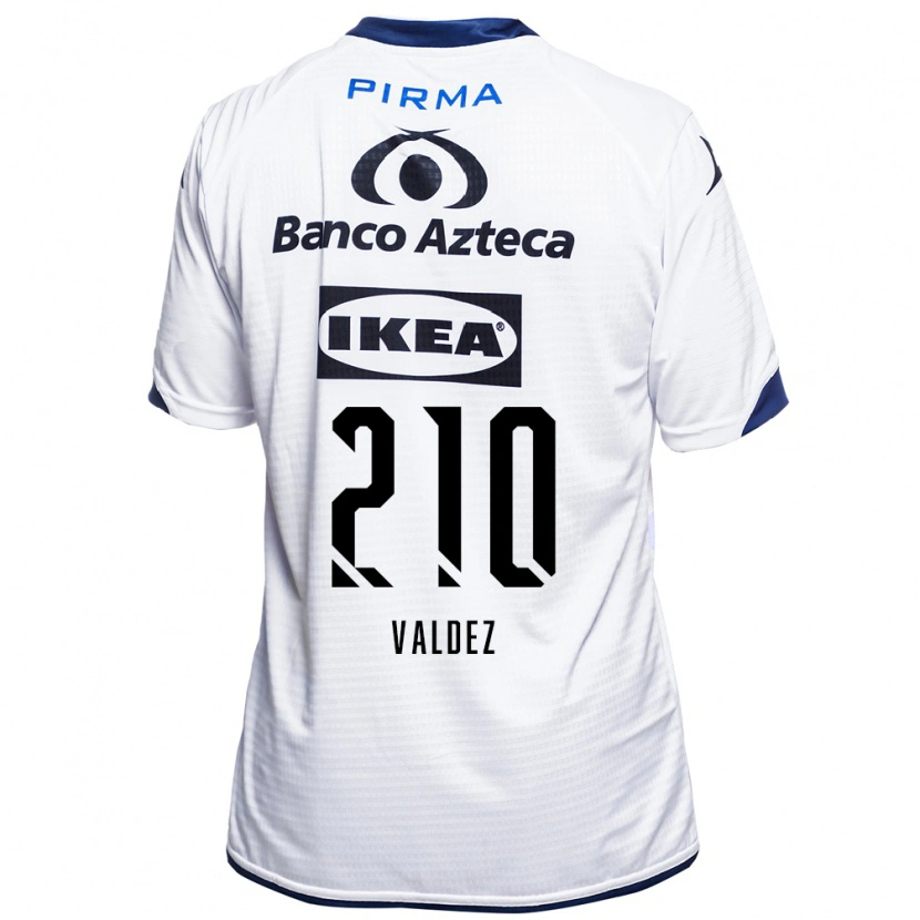 Danxen Mænd Jesús Valdez #210 Hvid Sort Blå Hjemmebane Spillertrøjer 2026/27 Trøje T-Shirt