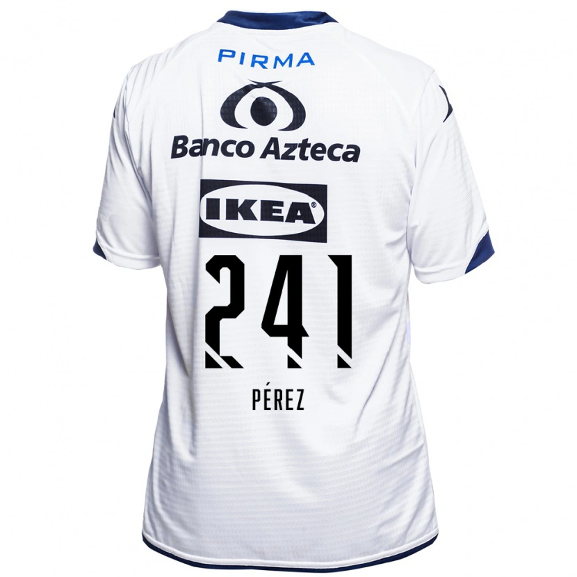 Danxen Mænd Eduardo Pérez #241 Hvid Sort Blå Hjemmebane Spillertrøjer 2026/27 Trøje T-Shirt