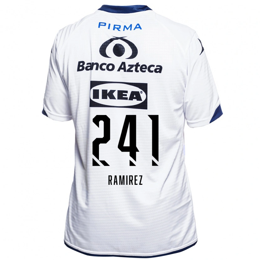 Danxen Mænd Eduardo Ramírez #241 Hvid Sort Blå Hjemmebane Spillertrøjer 2026/27 Trøje T-Shirt