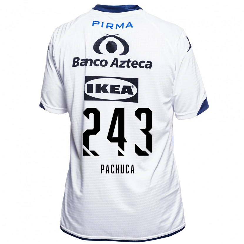 Danxen Mænd Erick Pachuca #243 Hvid Sort Blå Hjemmebane Spillertrøjer 2026/27 Trøje T-Shirt