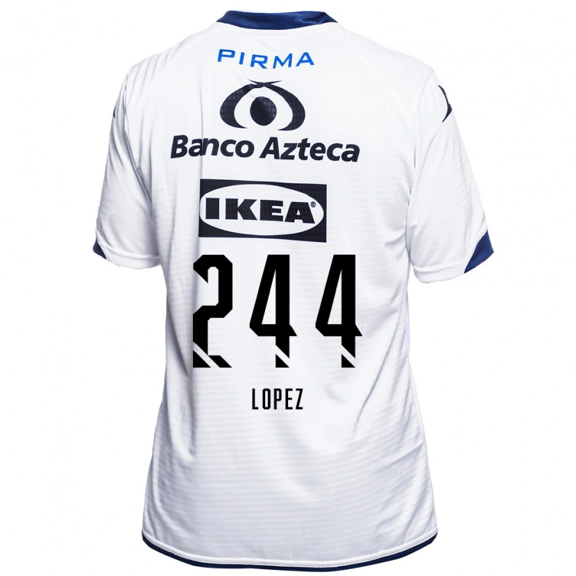 Danxen Mænd Daniel López #244 Hvid Sort Blå Hjemmebane Spillertrøjer 2026/27 Trøje T-Shirt