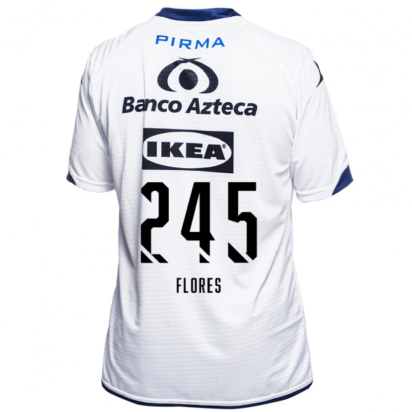 Danxen Mænd José Flores #245 Hvid Sort Blå Hjemmebane Spillertrøjer 2026/27 Trøje T-Shirt