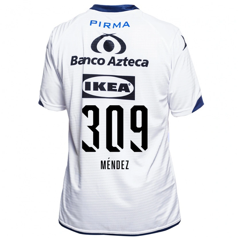 Danxen Mænd Kevin Méndez #309 Hvid Sort Blå Hjemmebane Spillertrøjer 2026/27 Trøje T-Shirt