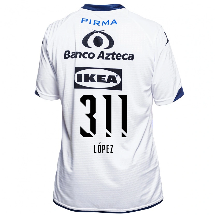 Danxen Mænd Aldo López #311 Hvid Sort Blå Hjemmebane Spillertrøjer 2026/27 Trøje T-Shirt
