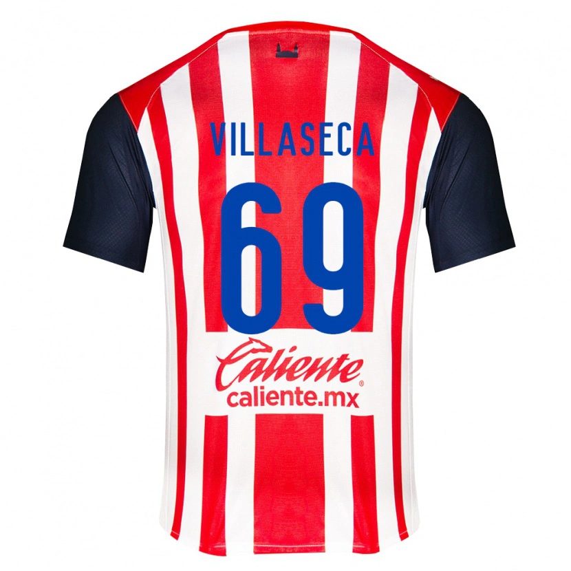 Danxen Mænd Daniel Villaseca #69 Rød Sort Hvid Hjemmebane Spillertrøjer 2026/27 Trøje T-Shirt