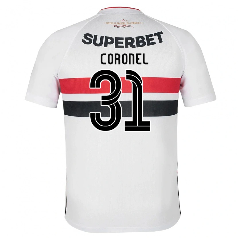 Danxen Mænd Carlos Coronel #31 Hvid Rød Sort Hjemmebane Spillertrøjer 2026/27 Trøje T-Shirt