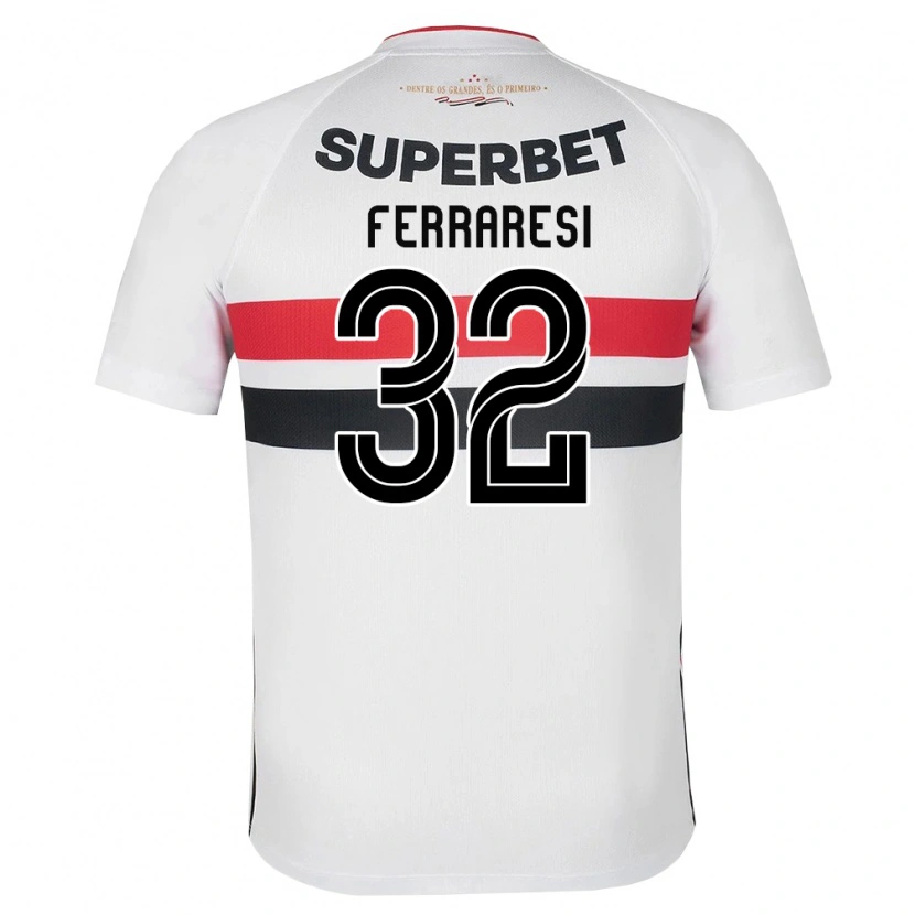 Danxen Mænd Nahuel Ferraresi #32 Hvid Rød Sort Hjemmebane Spillertrøjer 2026/27 Trøje T-Shirt