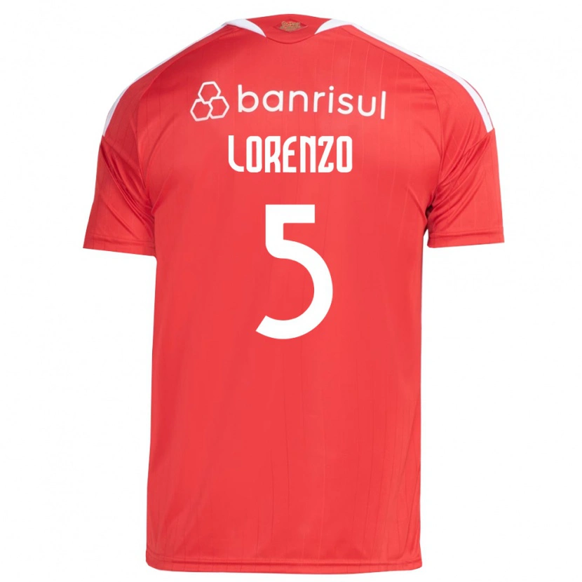 Danxen Mænd Lorenzo Farias Vaghetti #5 Rød Hvid Hjemmebane Spillertrøjer 2026/27 Trøje T-Shirt