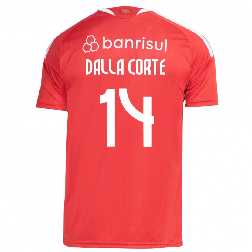 Danxen Mænd João Dalla Corte #14 Rød Hvid Hjemmebane Spillertrøjer 2026/27 Trøje T-Shirt