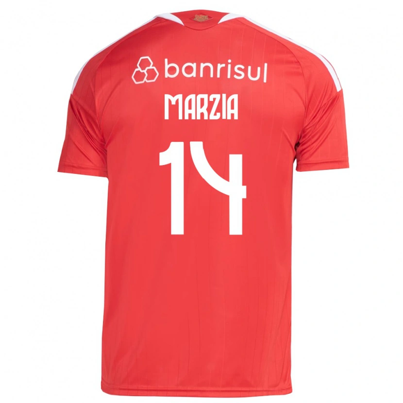 Danxen Mænd Marzia #14 Rød Hvid Hjemmebane Spillertrøjer 2026/27 Trøje T-Shirt