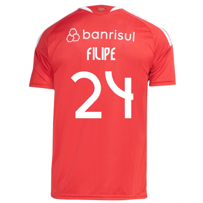 Danxen Mænd Filipe Sírio #24 Rød Hvid Hjemmebane Spillertrøjer 2026/27 Trøje T-Shirt