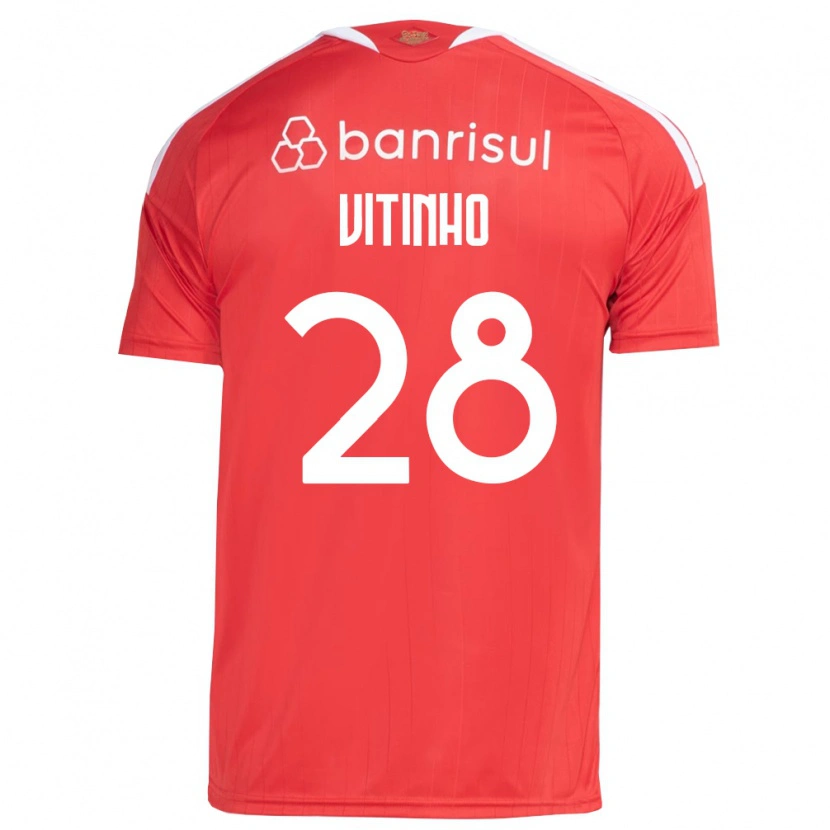Danxen Mænd Vitinho #28 Rød Hvid Hjemmebane Spillertrøjer 2026/27 Trøje T-Shirt