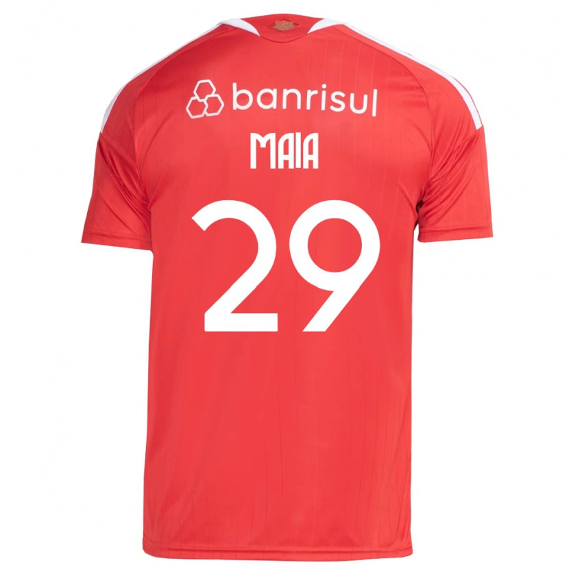Danxen Mænd Thiago Maia #29 Rød Hvid Hjemmebane Spillertrøjer 2026/27 Trøje T-Shirt
