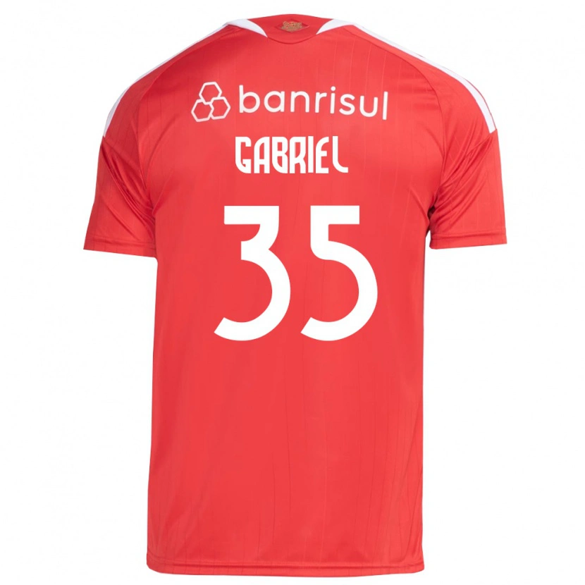 Danxen Mænd Ze Gabriel #35 Rød Hvid Hjemmebane Spillertrøjer 2026/27 Trøje T-Shirt