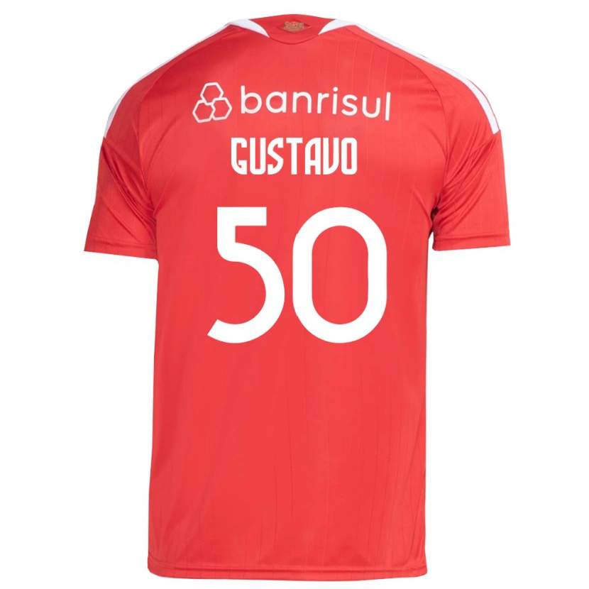 Danxen Mænd Gustavo Dos Santos #50 Rød Hvid Hjemmebane Spillertrøjer 2026/27 Trøje T-Shirt