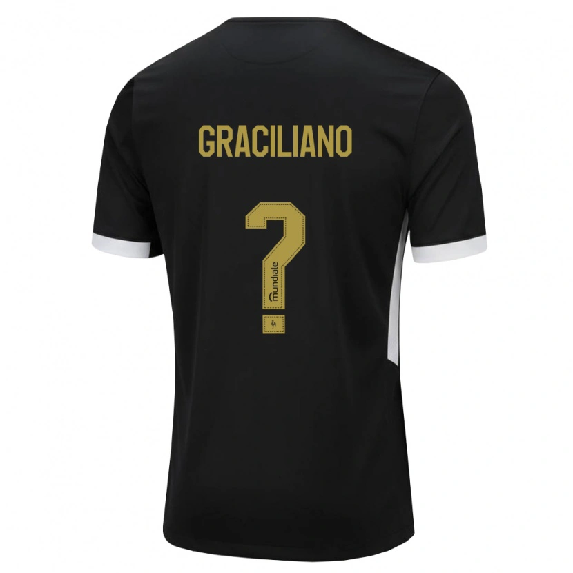 Danxen Mænd Arthur Graciliano #0 Sort Hvid Gul Hjemmebane Spillertrøjer 2026/27 Trøje T-Shirt