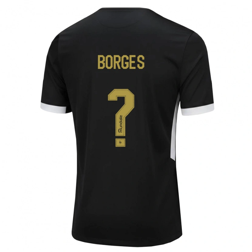 Danxen Mænd Leo Borges #0 Sort Hvid Gul Hjemmebane Spillertrøjer 2026/27 Trøje T-Shirt