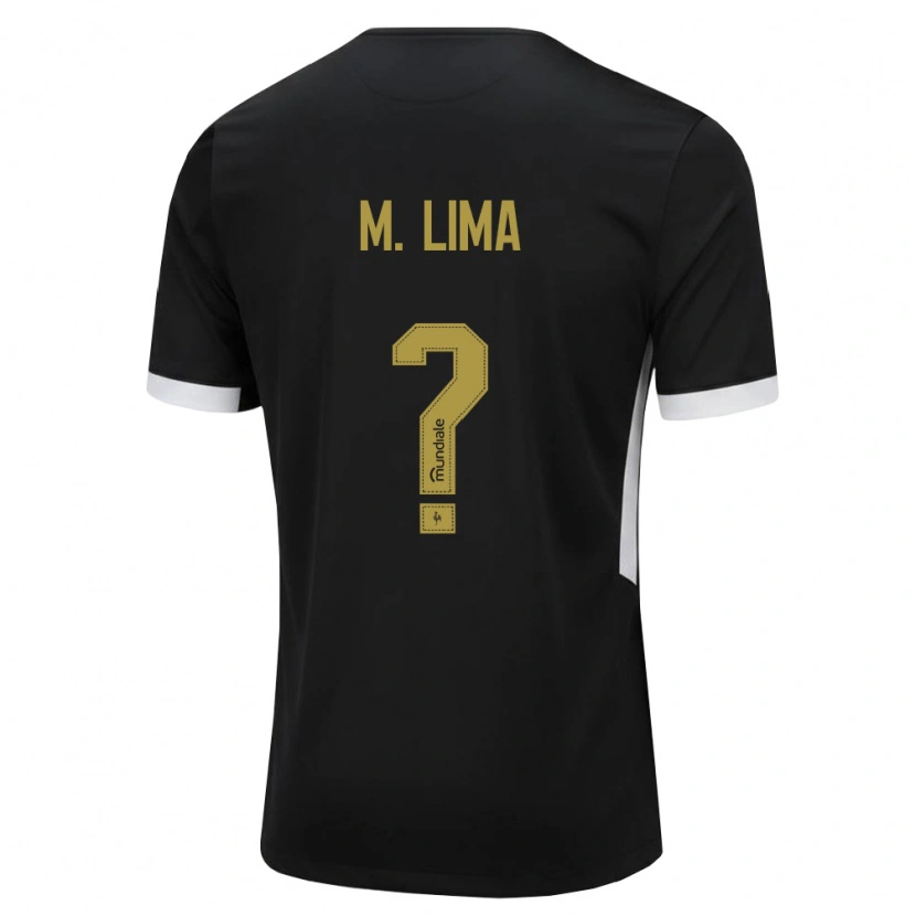 Danxen Mænd Matheus Lima #0 Sort Hvid Gul Hjemmebane Spillertrøjer 2026/27 Trøje T-Shirt