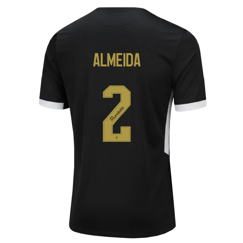 Danxen Mænd Samuel Almeida #2 Sort Hvid Gul Hjemmebane Spillertrøjer 2026/27 Trøje T-Shirt