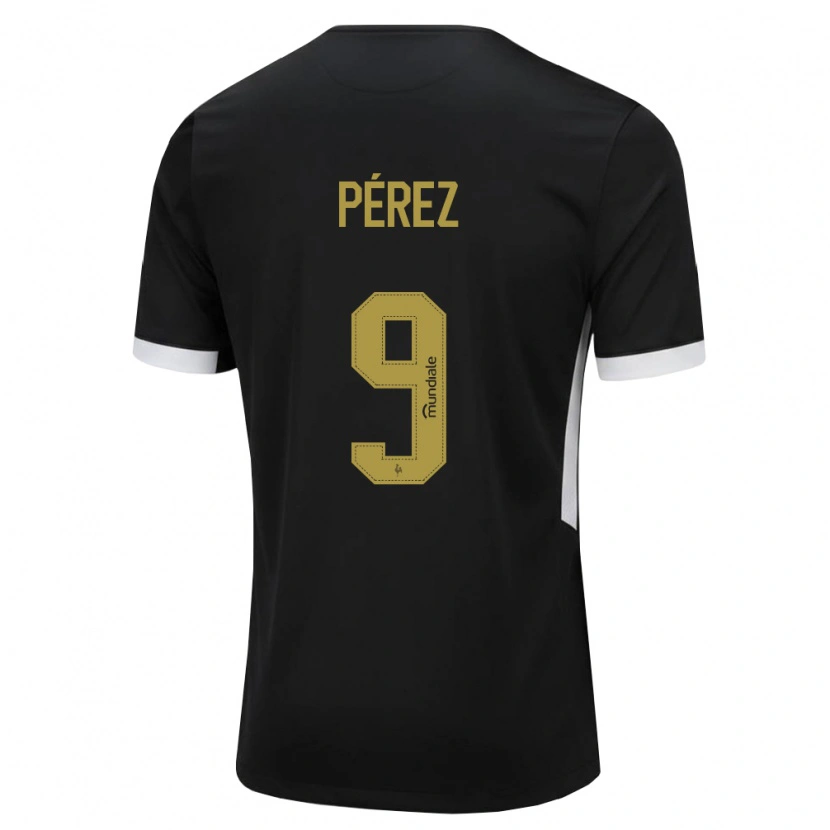 Danxen Mænd Diego Pérez #9 Sort Hvid Gul Hjemmebane Spillertrøjer 2026/27 Trøje T-Shirt
