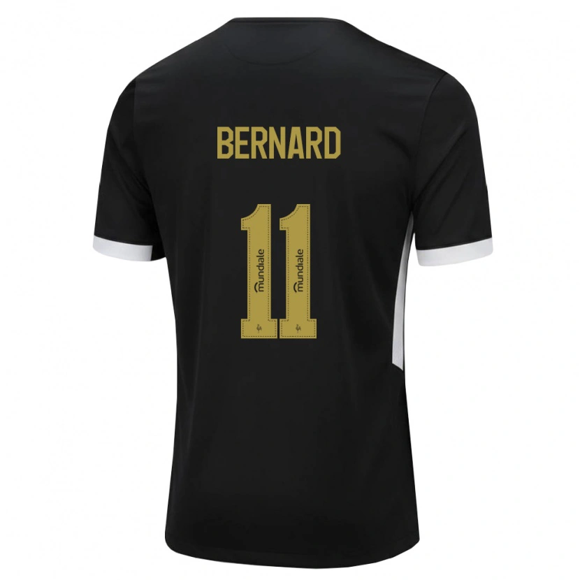 Danxen Mænd Bernard Anício Caldeira Duarte #11 Sort Hvid Gul Hjemmebane Spillertrøjer 2026/27 Trøje T-Shirt