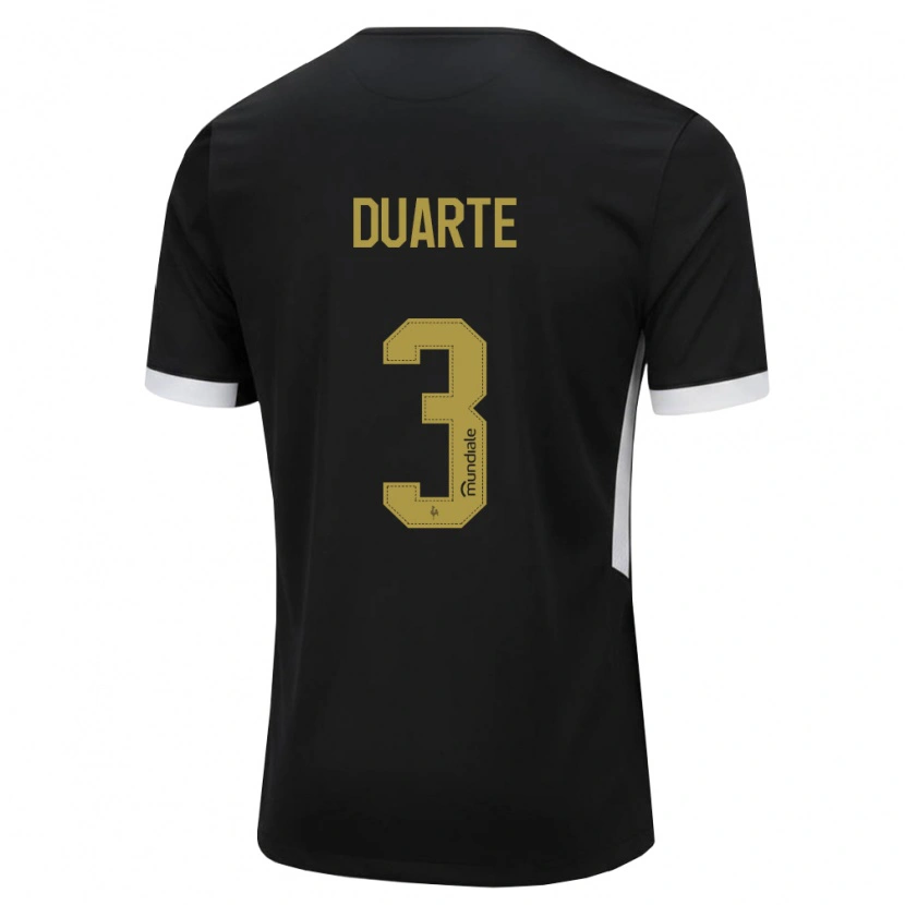 Danxen Mænd Léo Duarte #3 Sort Hvid Gul Hjemmebane Spillertrøjer 2026/27 Trøje T-Shirt