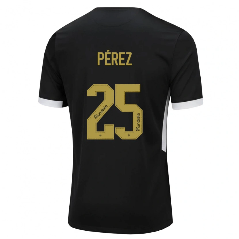 Danxen Mænd Tomás Pérez #25 Sort Hvid Gul Hjemmebane Spillertrøjer 2026/27 Trøje T-Shirt