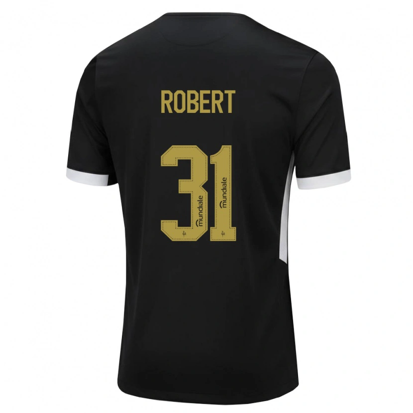 Danxen Mænd Robert Pinto Alves Assunção #31 Sort Hvid Gul Hjemmebane Spillertrøjer 2026/27 Trøje T-Shirt