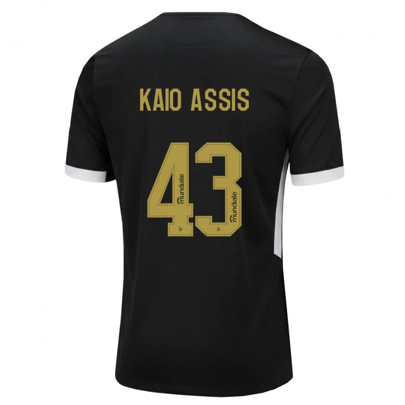 Danxen Mænd Kaio Assis #43 Sort Hvid Gul Hjemmebane Spillertrøjer 2026/27 Trøje T-Shirt