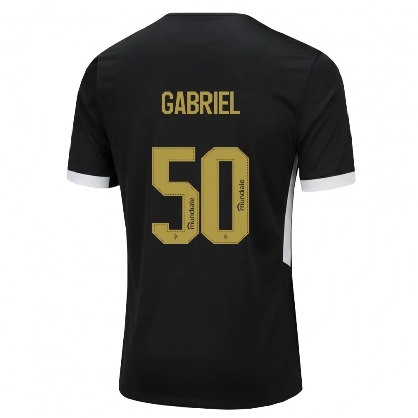 Danxen Mænd Vitor Gabriel #50 Sort Hvid Gul Hjemmebane Spillertrøjer 2026/27 Trøje T-Shirt