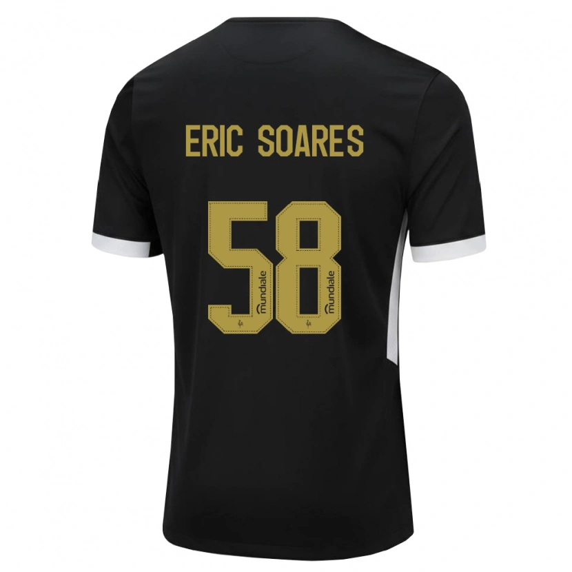 Danxen Mænd Eric Soares #58 Sort Hvid Gul Hjemmebane Spillertrøjer 2026/27 Trøje T-Shirt