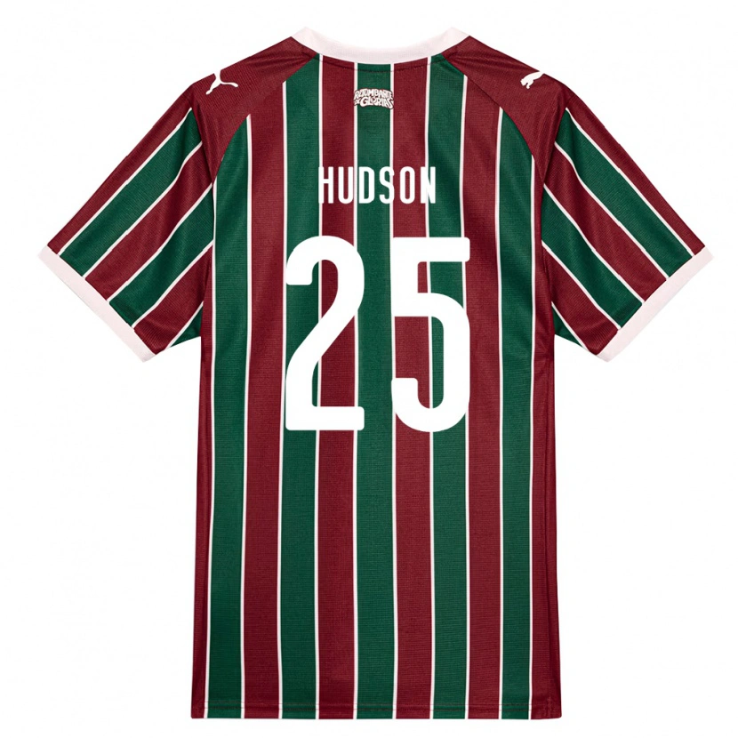 Danxen Mænd Hudson #25 Grøn Vinrød Hvid Hjemmebane Spillertrøjer 2026/27 Trøje T-Shirt
