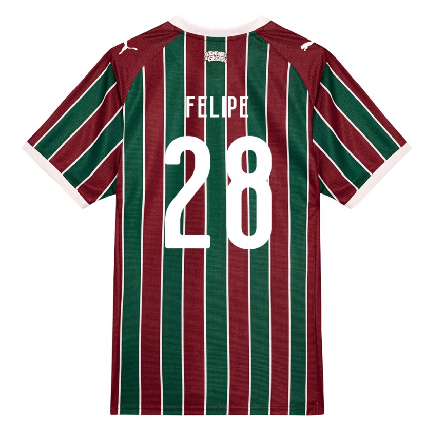 Danxen Mænd Riquelme Felipe Silva De Almeida #28 Grøn Vinrød Hvid Hjemmebane Spillertrøjer 2026/27 Trøje T-Shirt